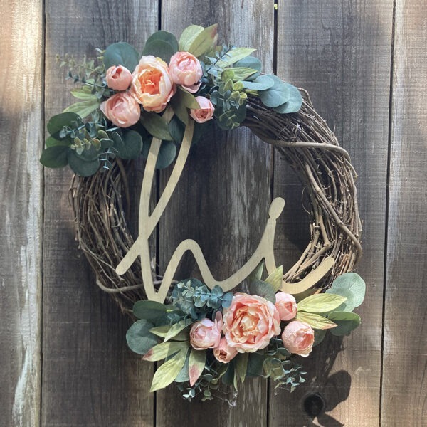 "Hi!" Peach Rose and Peonies